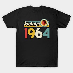 Vintage 1964 | 60 Years Old Gifts Vintage Born In 1964 Retro 60th Birthday t-shirt. T-Shirt